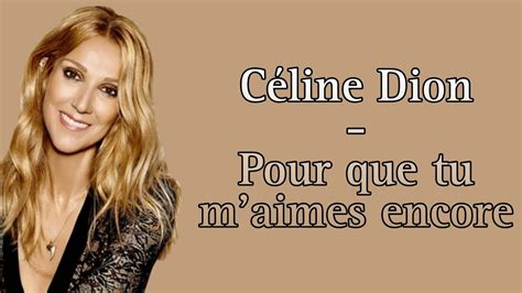 chansons celine dion en francais|Celine Dion tu m'aimes encore.